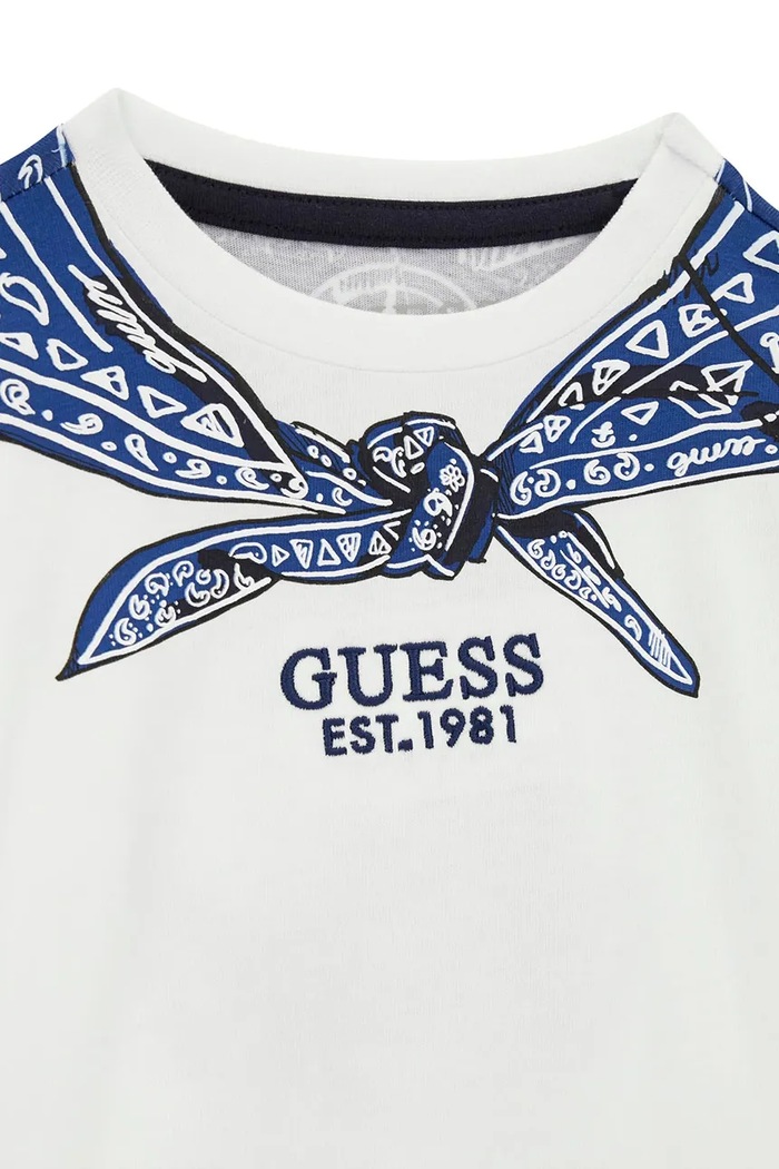 Chłopiec Guess Longsleeve dziecięcy bawełniany N6BI10.K5862.9BY2 biały