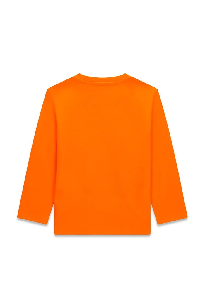 Guess Longsleeve dziecięcy bawełniany N6BI04.K5854.9BY2 pomarańczowy AW26