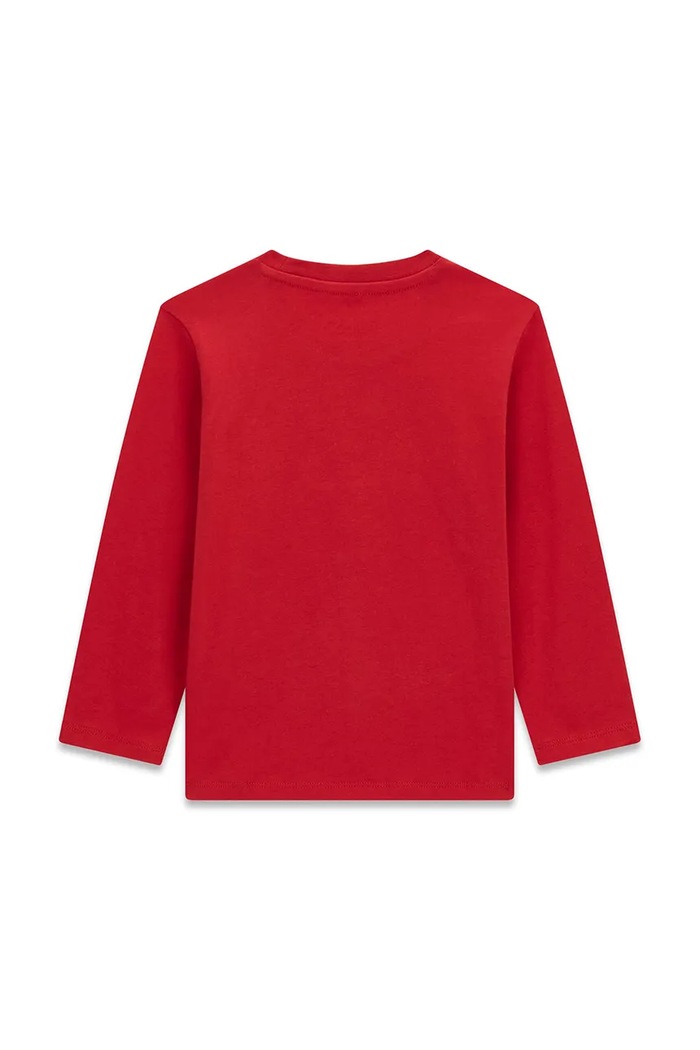 Guess Longsleeve dziecięcy bawełniany N6BI04.K5854.9BY2 czerwony AW26