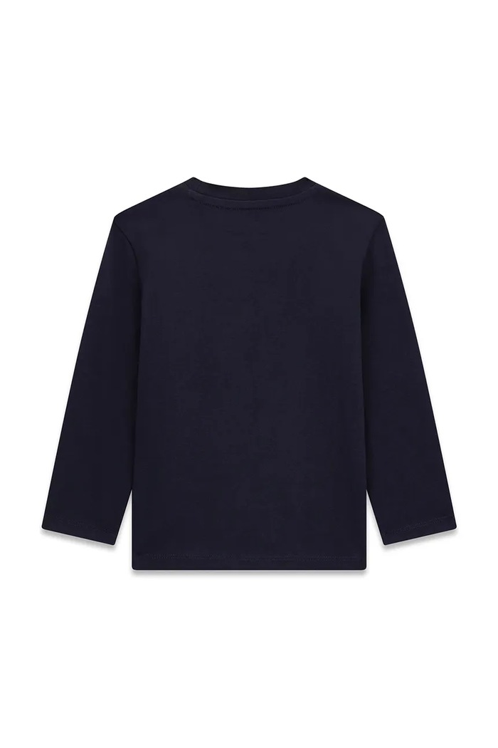 Guess Longsleeve dziecięcy bawełniany N6BI04.K5854.9BY2 granatowy AW26