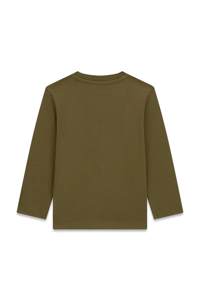 Guess Longsleeve dziecięcy bawełniany N6BI04.K5854.9BY2 zielony AW26