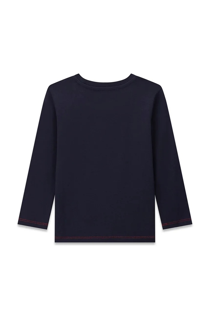 Guess Longsleeve dziecięcy bawełniany N6BI03.K5853.9BY2 granatowy AW26