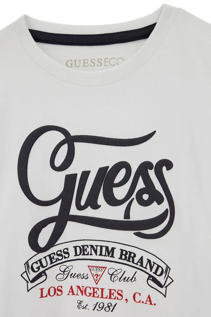 Chłopiec Guess Longsleeve dziecięcy bawełniany N6BI02.K5851.9BY2 biały