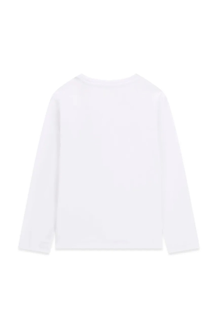 Guess Longsleeve dziecięcy bawełniany L6BI25.K5751.9BY2 biały AW26