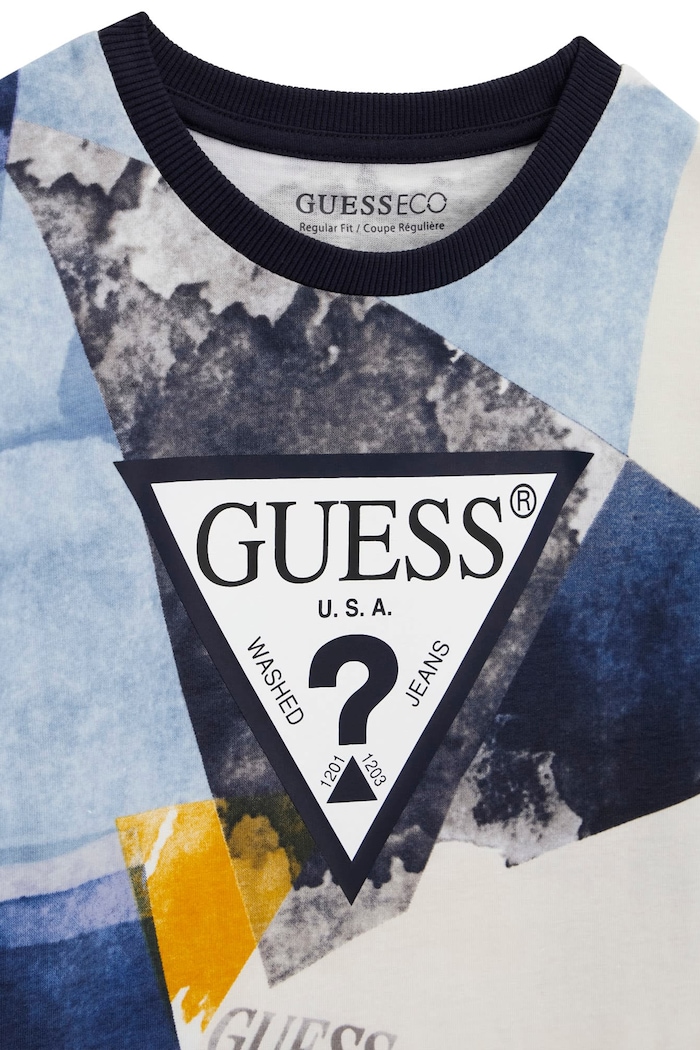 Dečki Guess Majica z dolgimi rokavi otroška bombažna L6BI15.K5738.9BY2 modra