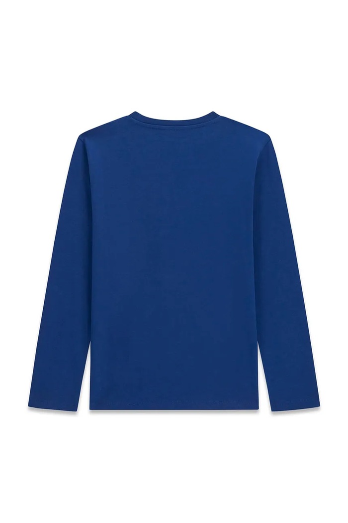 Guess Longsleeve dziecięcy bawełniany L6BI11.K5732.9BY2 niebieski AW26