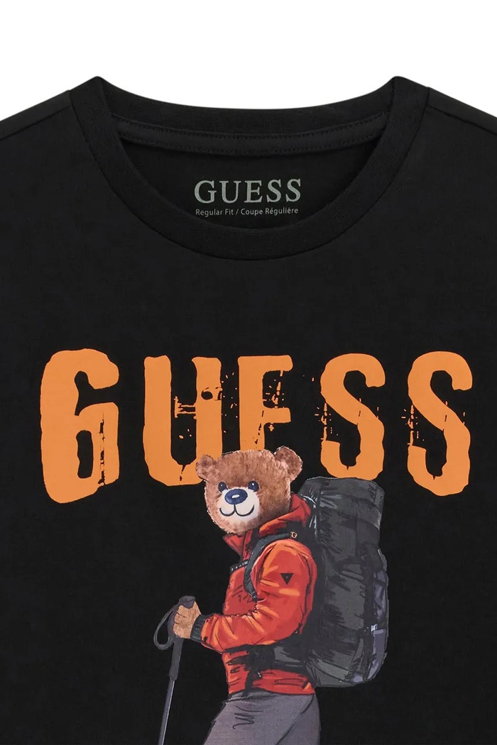 Chłopiec Guess Longsleeve dziecięcy bawełniany L6BI11.K5732.9BY2 czarny