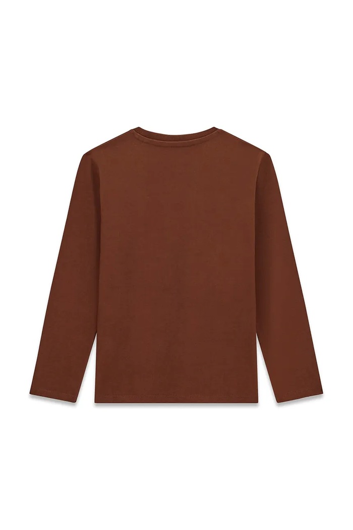 Guess Longsleeve dziecięcy bawełniany L6BI01.K5722.9BY2 brązowy AW26