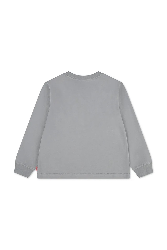 Levi's longsleeve dziecięcy bawełniany BATWING TEE 9E8646 szary AW26
