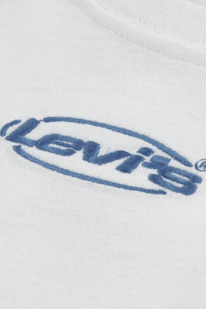 Levi's longsleeve dziecięcy z bawełną HERITAGE LOGOS TEE beżowy 9ER445