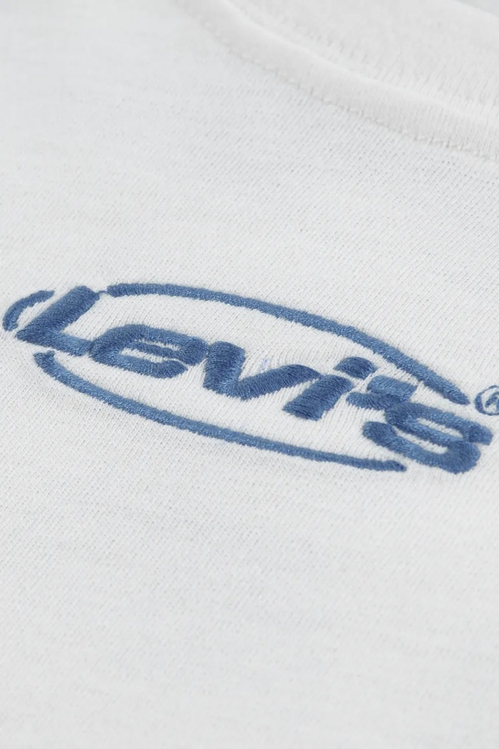 Levi's longsleeve dziecięcy z bawełną HERITAGE LOGOS TEE beżowy 8ER445