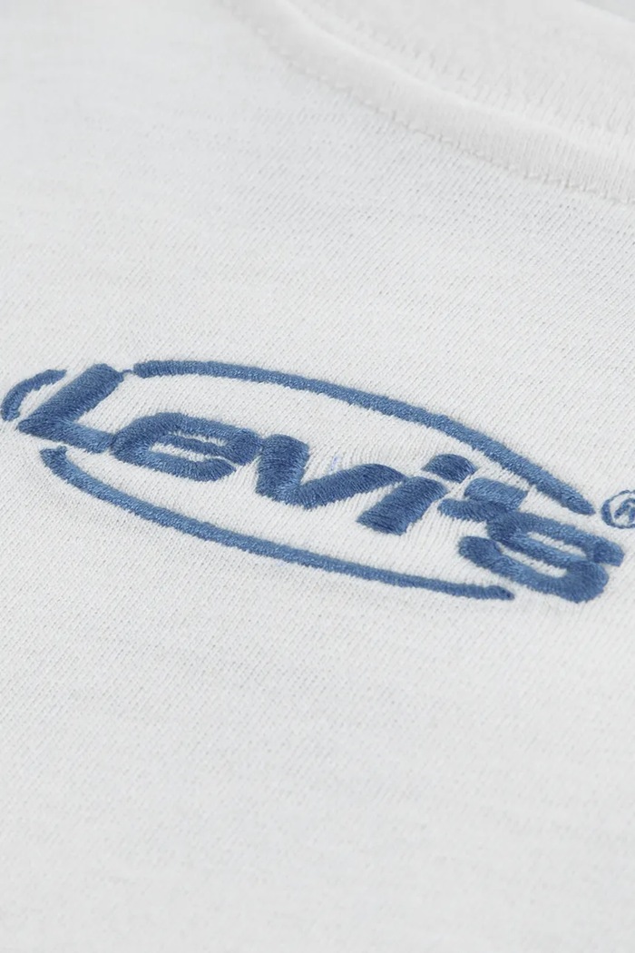 Момче Levi's блуза с дълги ръкави за деца с памук HERITAGE LOGOS TEE 6ER445 бежов