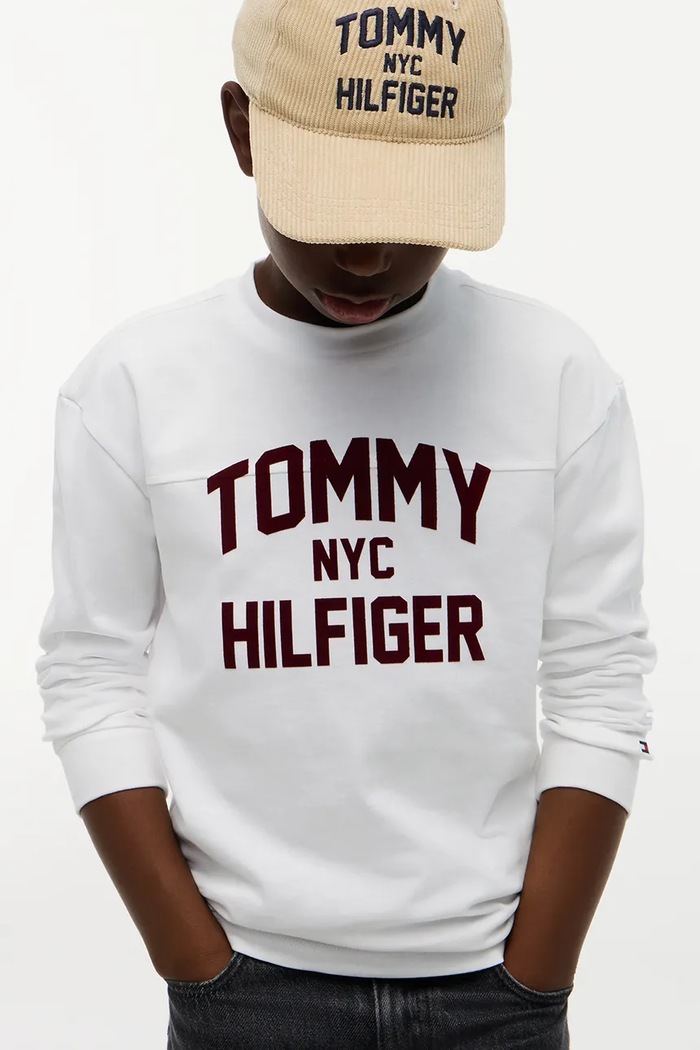 Μακρυμάνικο παιδικό βαμβακερό Tommy Hilfiger λευκό KB0KB10642.98.122.9BY2
