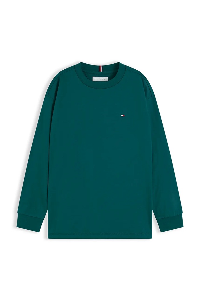 Tommy Hilfiger Longsleeve damski bawełniany zielony KB0KB09846.9BY2