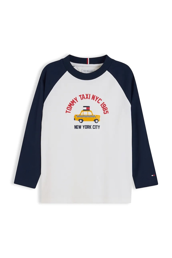 Tommy Hilfiger Longsleeve dziecięcy bawełniany KB0KB10730.9BY2 granatowy AW26