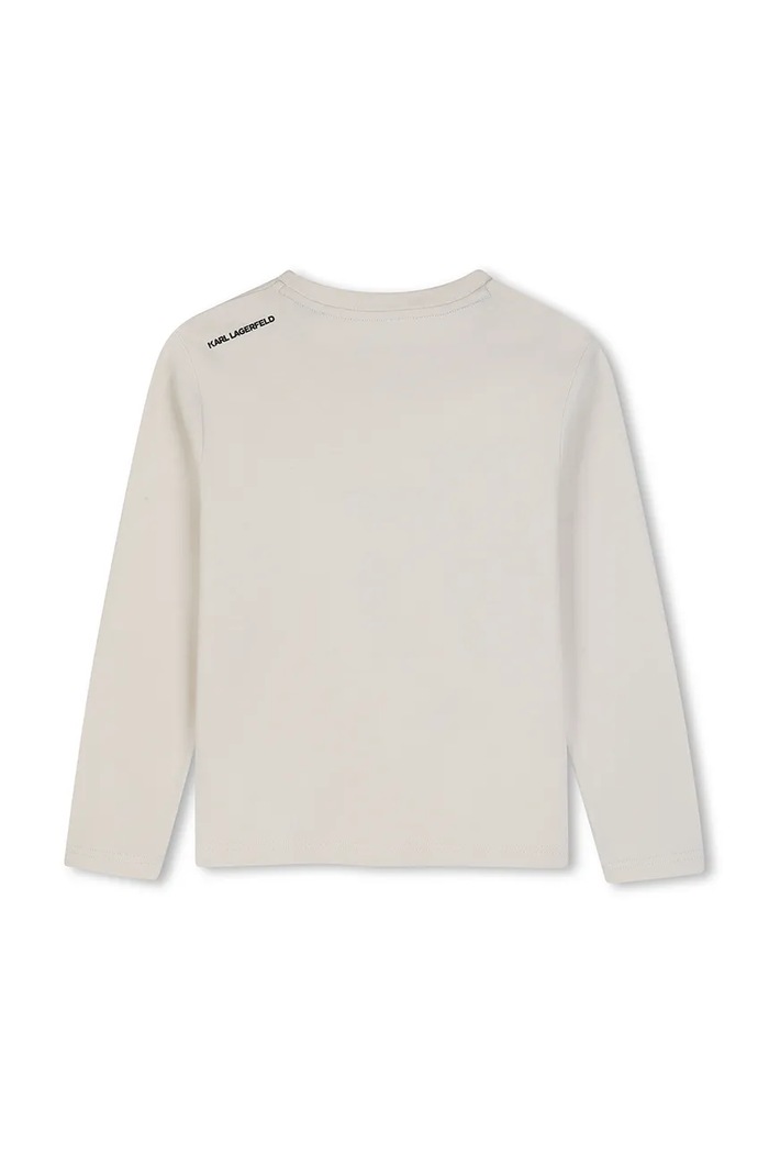 Karl Lagerfeld Μακρυμάνικο παιδικό βαμβακερό Z31369.86.108 μπεζ AW26
