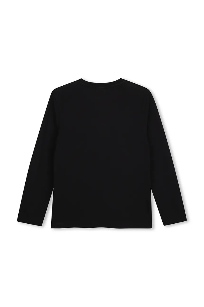 BOSS Tričko s dlouhým rukávem dětské bavlněné J53406.162.174 černá AW26