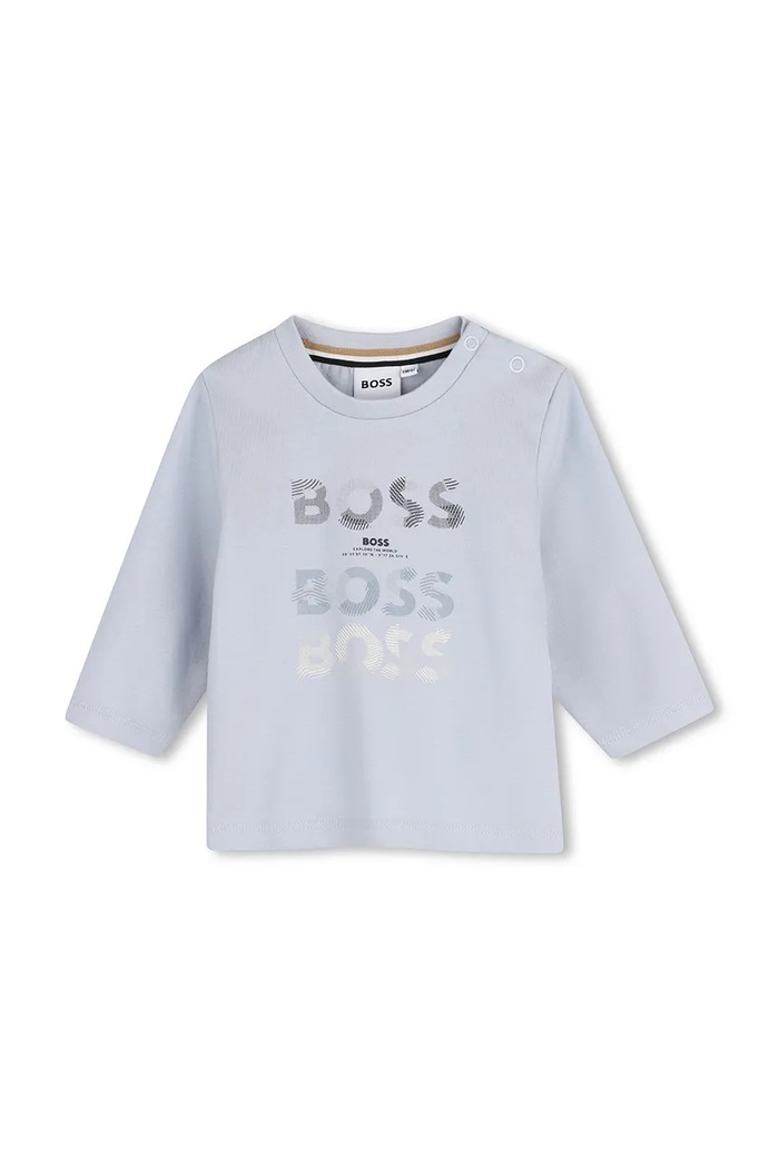 BOSS Μακρυμάνικο παιδικό βαμβακερό μπλε J53497.74.81