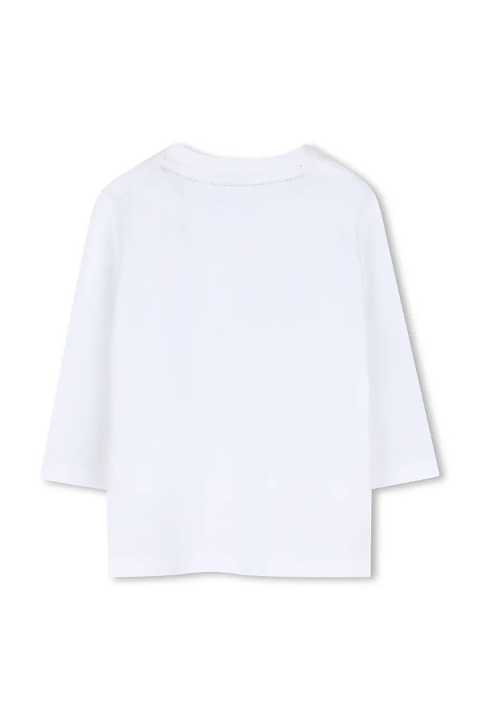 BOSS T-shirt dziecięcy bawełniany J53497.86.94 biały AW26