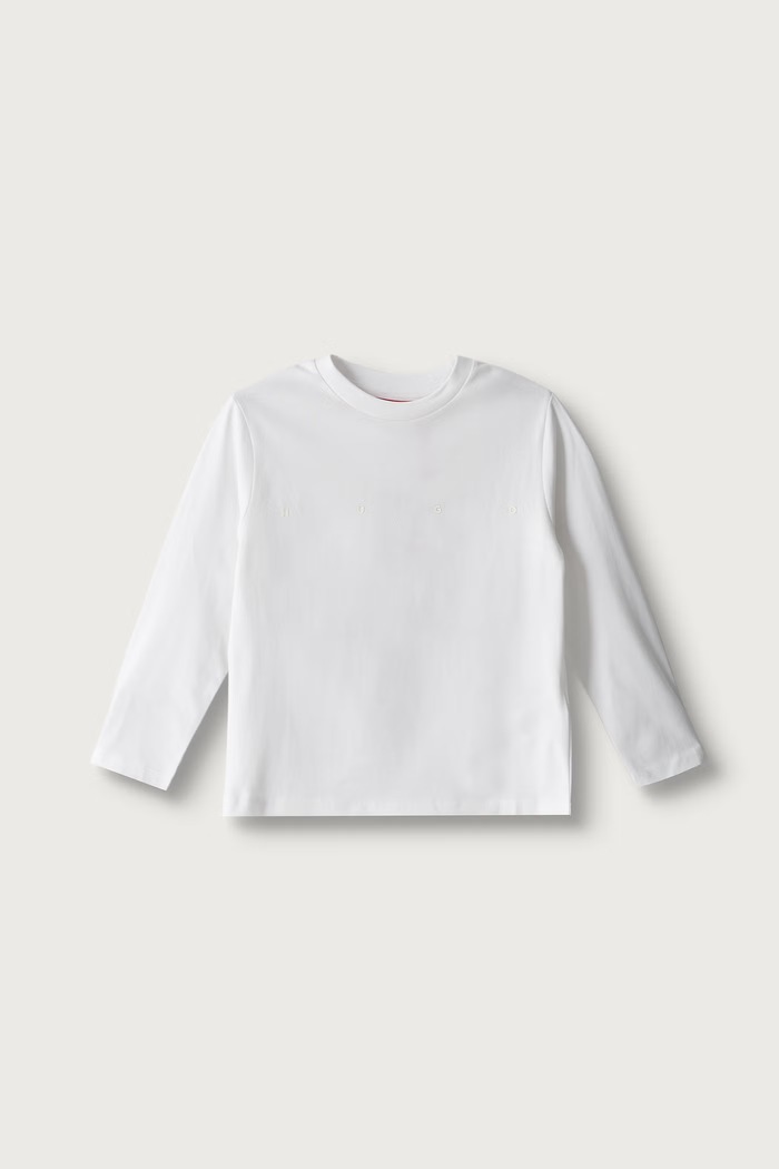 HUGO Longsleeve dziecięcy G01243.102.108 biały AW26