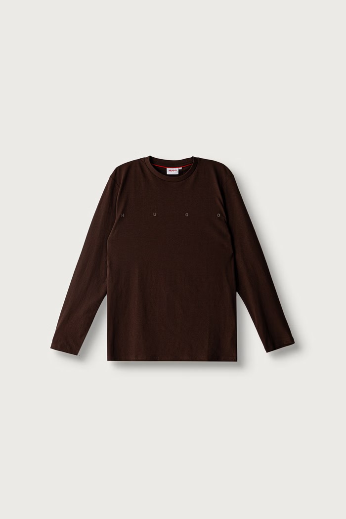 HUGO Longsleeve pentru copii G01243.162.174 maro AW26