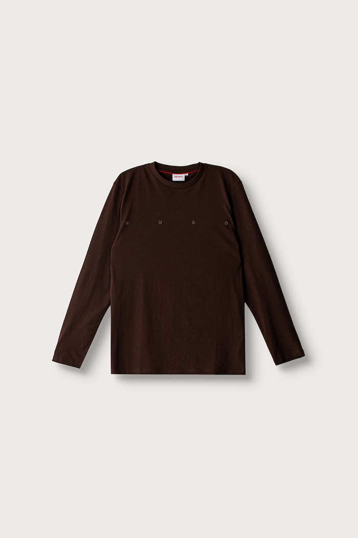 HUGO Longsleeve pentru copii G01243.162.174 maro AW26