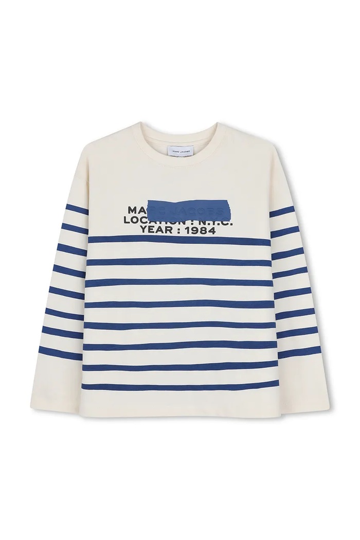 MARC JACOBS μακρυμάνικο παιδικό βαμβακερό μπεζ W61032.114.150