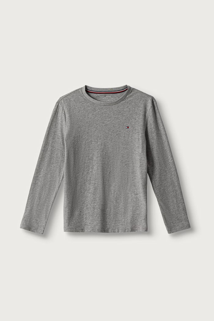 Tommy Hilfiger Longsleeve dziecięcy bawełniany UB0UB00309.9BY2 bordowy AW26