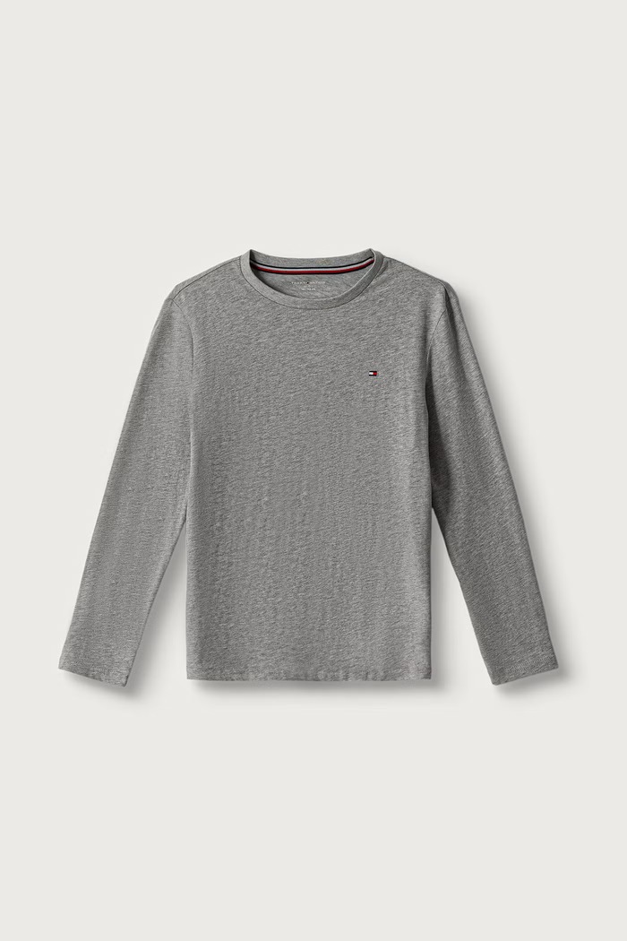 Tommy Hilfiger Longsleeve pentru copii din bumbac UB0UB00309.9BY2 burgundia AW26