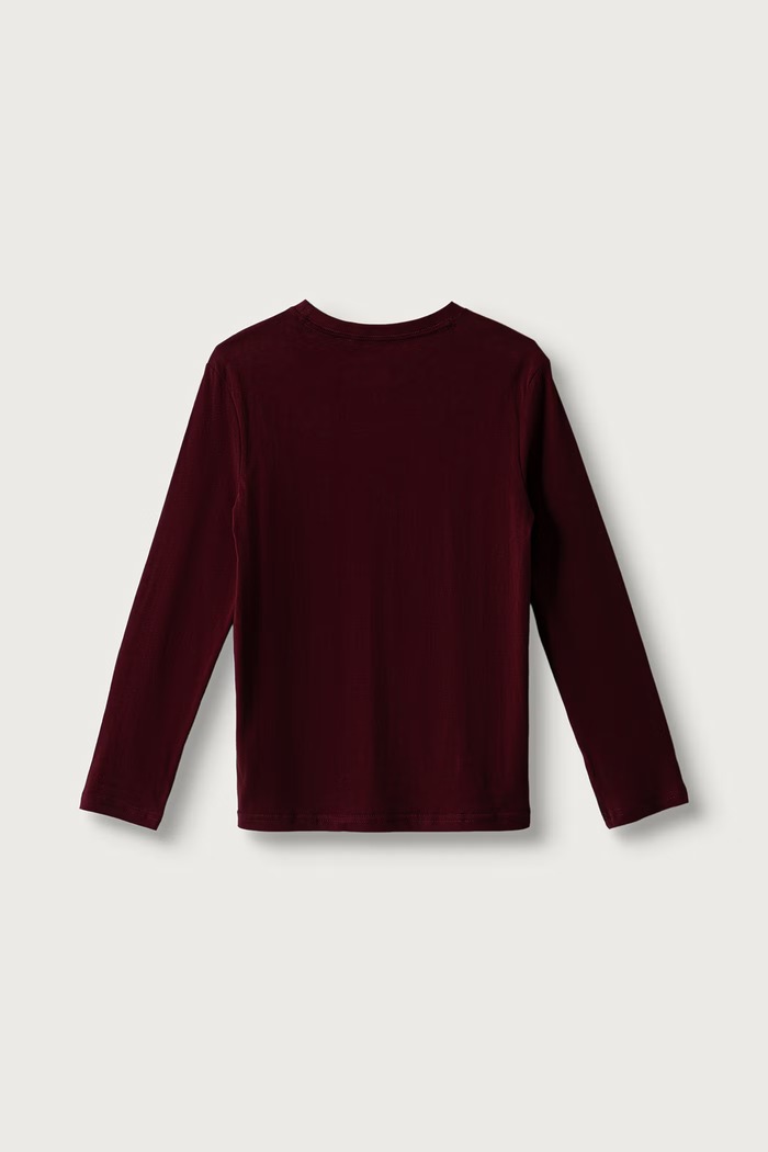 Longsleeve dziecięcy bawełniany Tommy Hilfiger bordowy UB0UB00309.9BY2