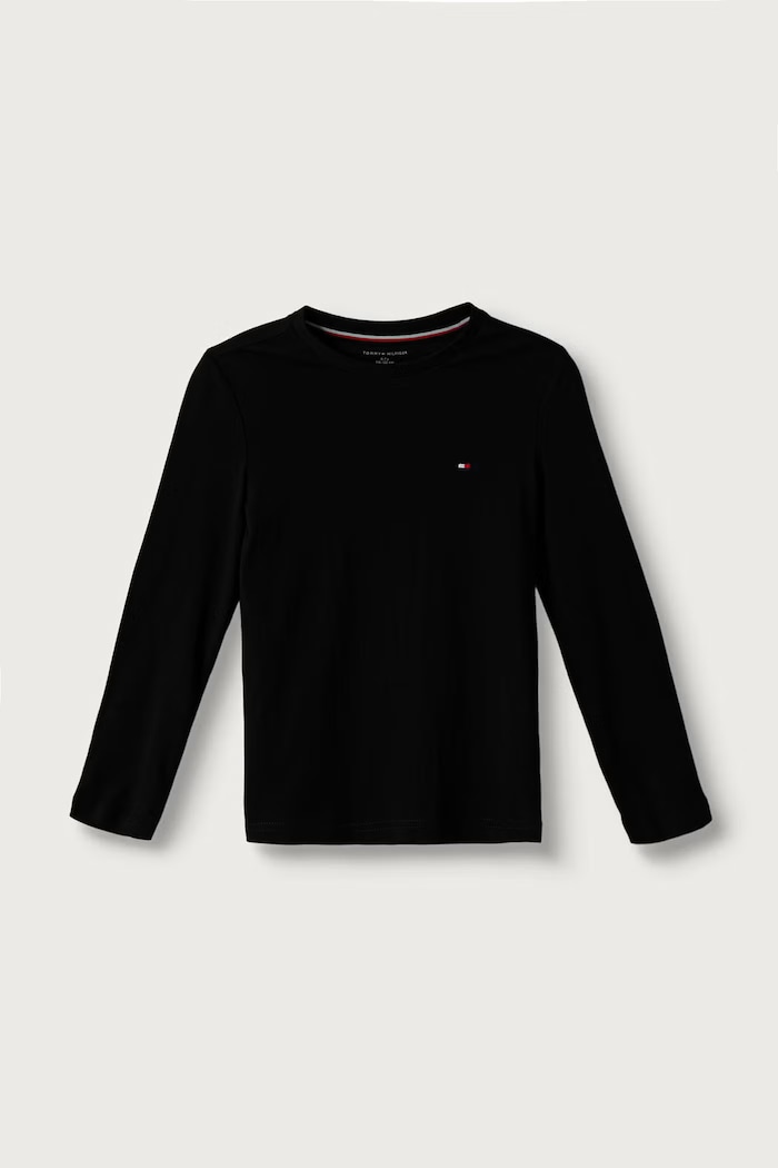 Chłopiec Tommy Hilfiger Longsleeve dziecięcy bawełniany UB0UB00309.9BY2 czarny