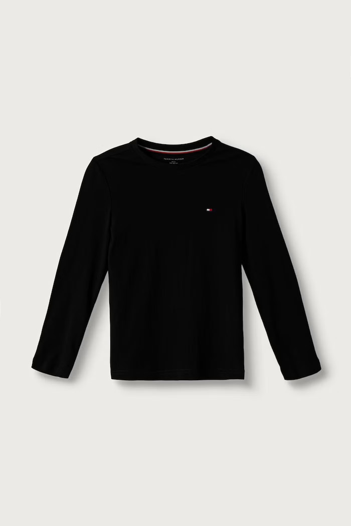 Chłopiec Tommy Hilfiger Longsleeve dziecięcy bawełniany UB0UB00309.9BY2 czarny