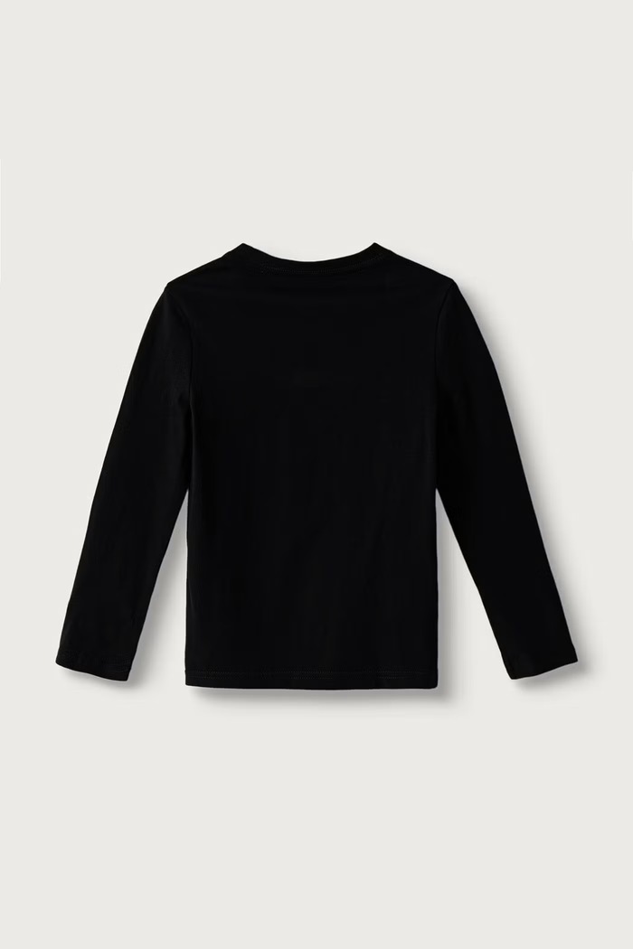 Longsleeve dziecięcy bawełniany Tommy Hilfiger czarny UB0UB00309.9BY2