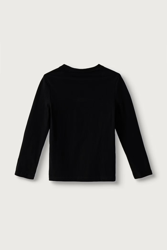 Longsleeve dziecięcy bawełniany Tommy Hilfiger czarny UB0UB00309.9BY2