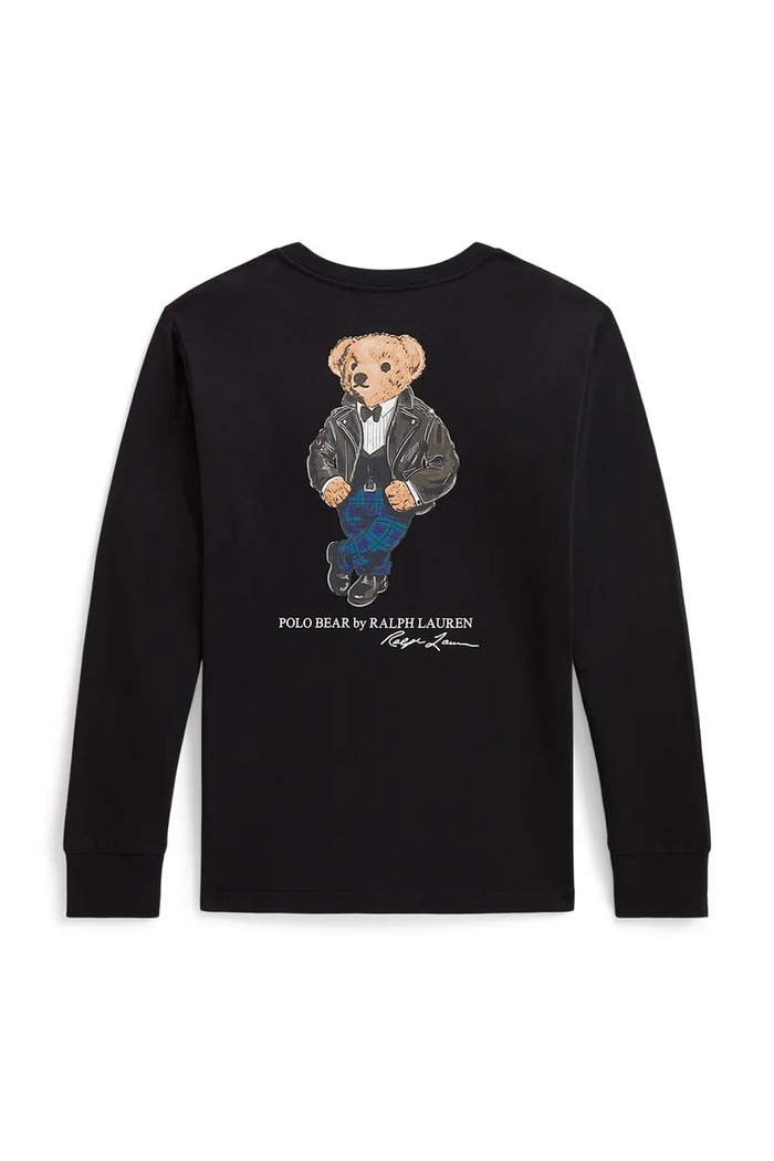 Polo Ralph Lauren Majica dugih rukava za djecu od pamuka 323B29159001 crna AW26