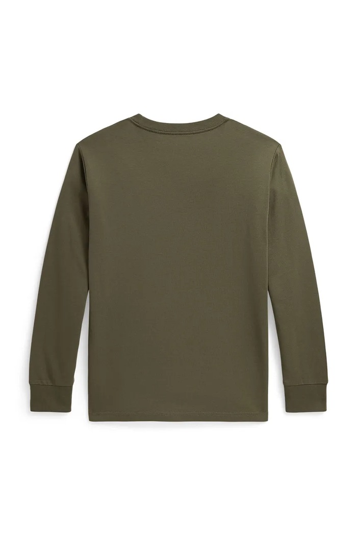 Polo Ralph Lauren tričko s dlhým rukávom detské bavlnené 323854677507 zelená AW26