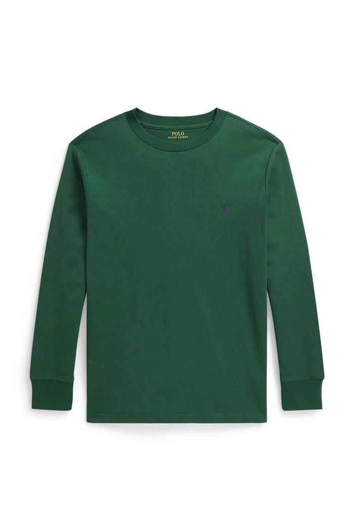 Polo Ralph Lauren tričko s dlhým rukávom detské bavlnené zelená 323854677505