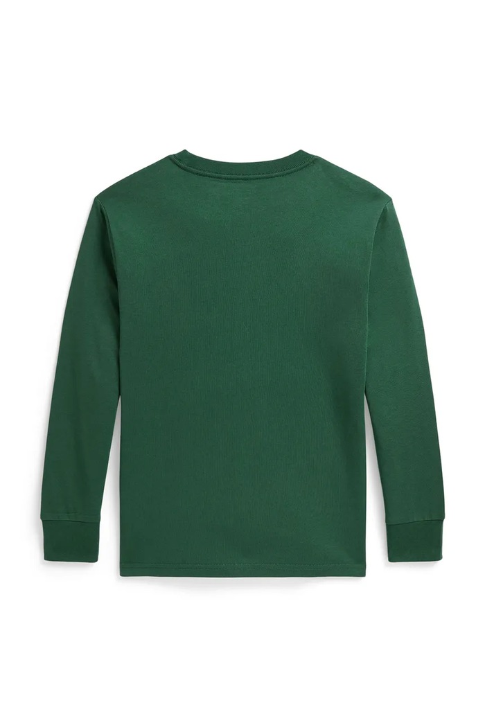 Polo Ralph Lauren tričko s dlhým rukávom detské bavlnené 323854677505 zelená AW26