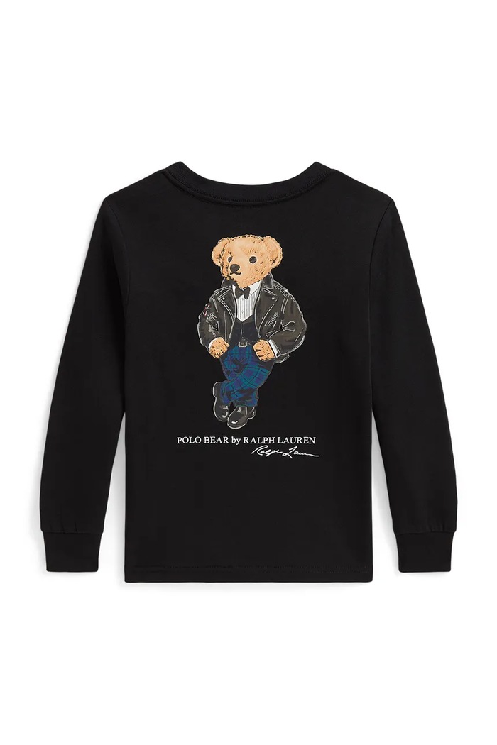 Polo Ralph Lauren Majica dugih rukava za djecu od pamuka 322B29159001 crna AW26