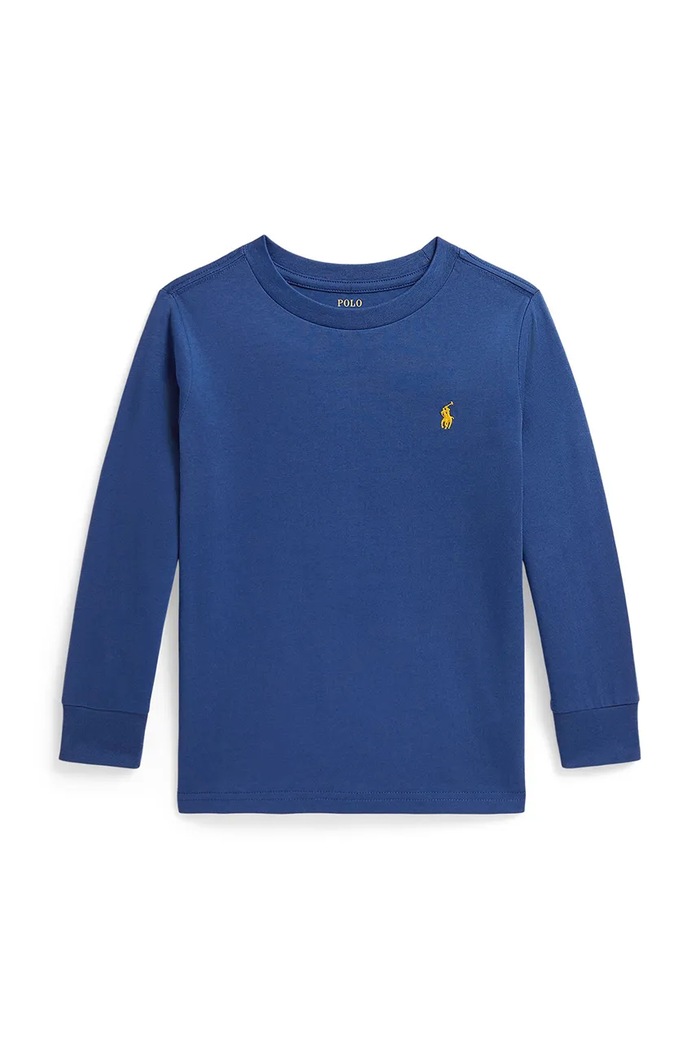 Polo Ralph Lauren tričko s dlhým rukávom detské bavlnené modrá 322854677510