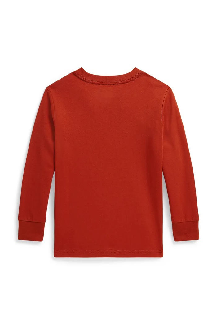 Polo Ralph Lauren tričko s dlhým rukávom detské bavlnené 322854677509 oranžová AW26