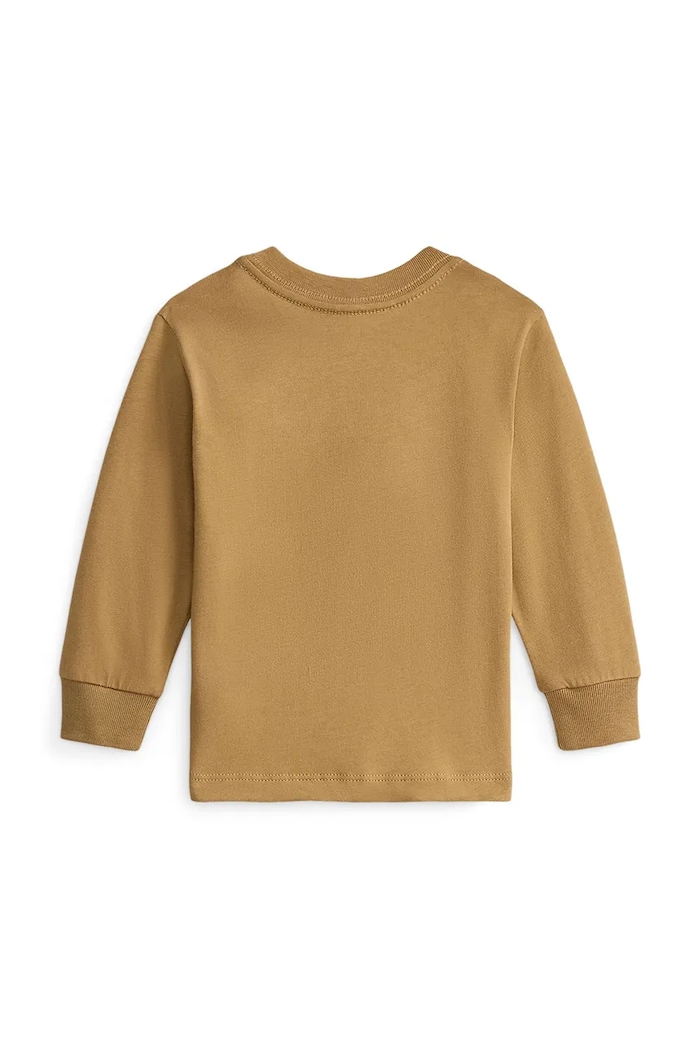 Polo Ralph Lauren tričko s dlhým rukávom dojčenské bavlnené 320B30236001 hnedá AW26