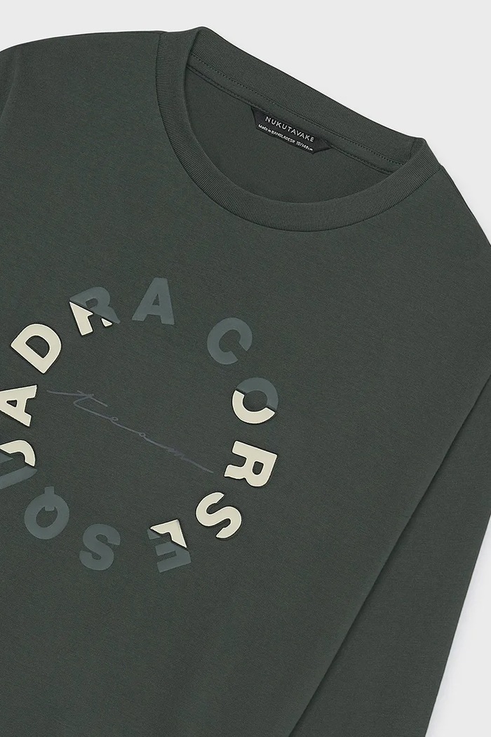 Chłopiec Mayoral longsleeve dziecięcy bawełniany 7043.7C.Junior.9BY2 zielony