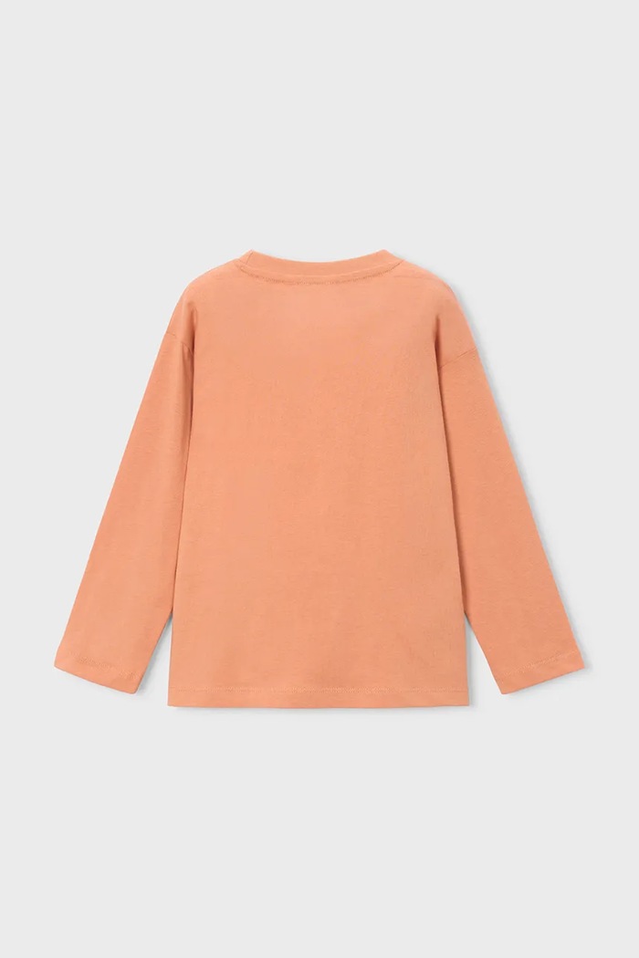 Mayoral majica z dolgimi rokavi otroška bombažna 4017.5E.Mini.9BY2 oranžna AW26