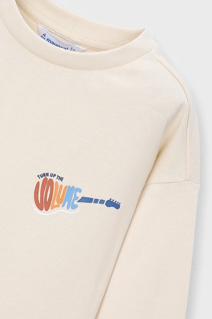 Chłopiec Mayoral longsleeve dziecięcy bawełniany 4016.5E.Mini.9BY2 beżowy