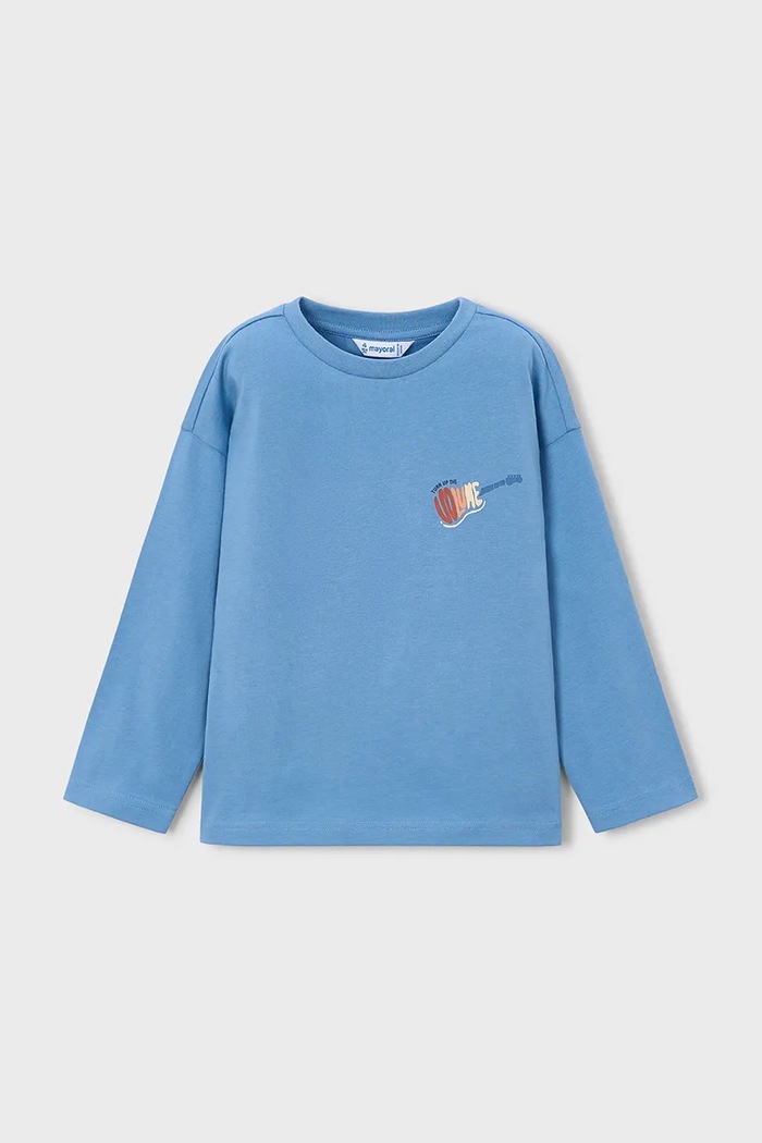 Mayoral tričko s dlhým rukávom detské bavlnené 4016.5E.Mini.9BY2 modrá AW26