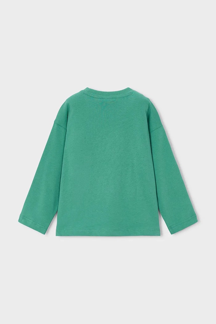 Mayoral Longsleeve dziecięcy bawełniany 4009.5C.Mini.9BY2 zielony AW26