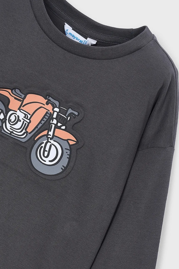 Chłopiec Mayoral longsleeve dziecięcy bawełniany 4009.5C.Mini.9BY2 szary