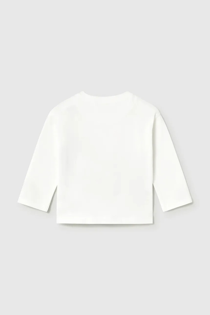 Mayoral longsleeve niemowlęcy bawełniany 2017.3E.Baby.9BY2 biały AW26