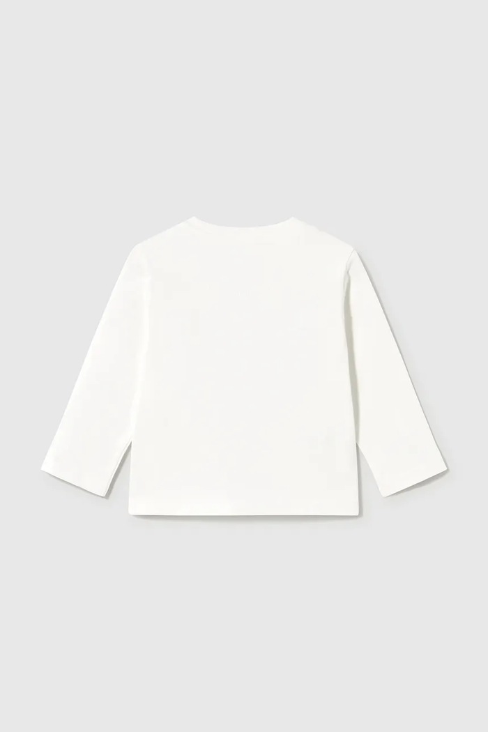 Mayoral блуза с дълги ръкави за бебе от памук 2013.3D.Baby.9BY2 бял AW26